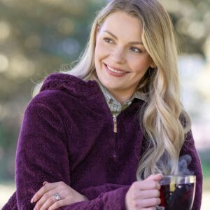Fleece Jacket Deep Purple (5) - White Diamond